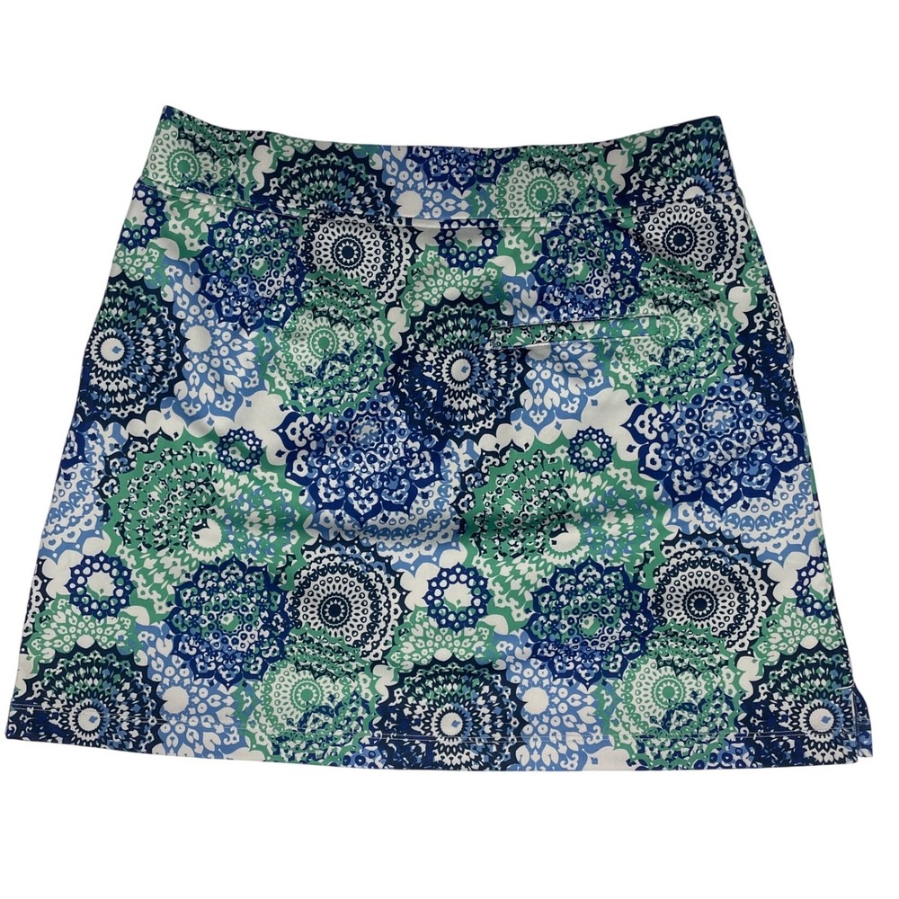 Bermuda Sands Golf Activewear Green Blue Skort Women's Medium